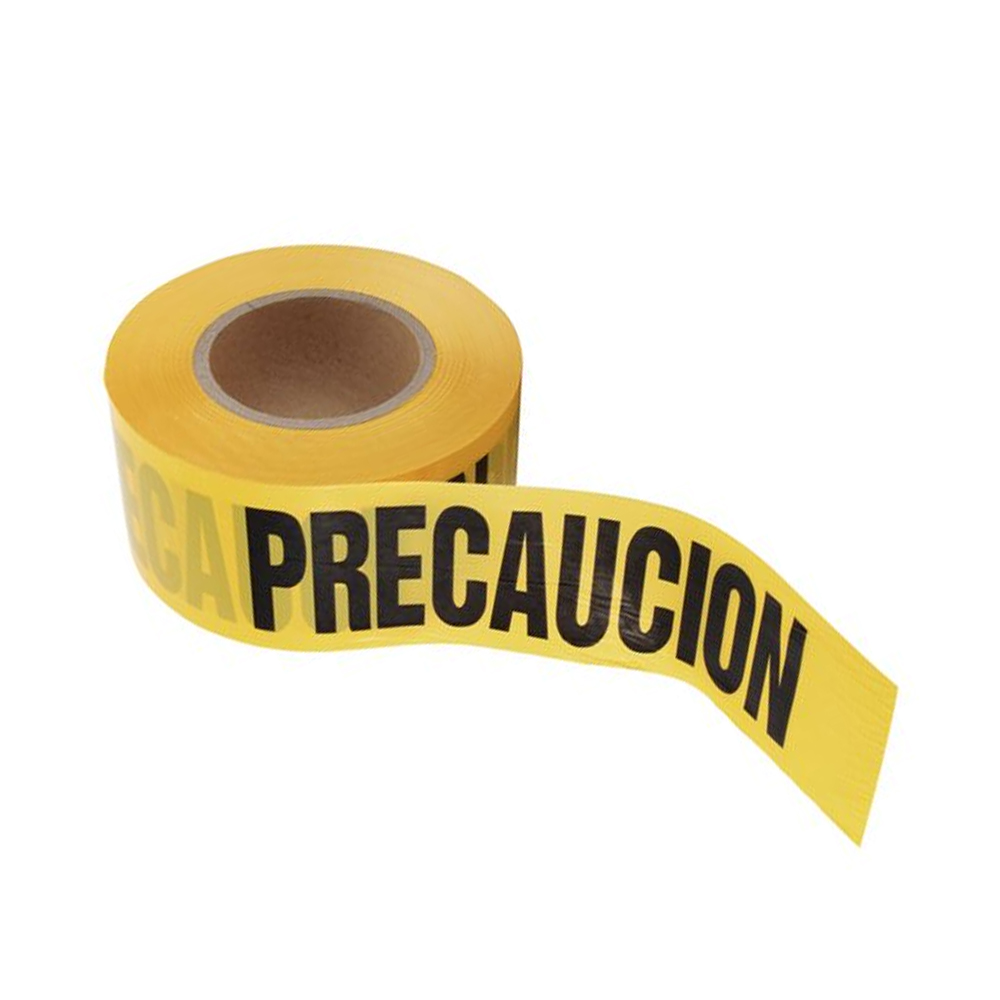 CINTA PARA BARRICADA SURTEK 137300 AMARILLO CON SEÑALIZACION DE PRECAUCION 305 METROS