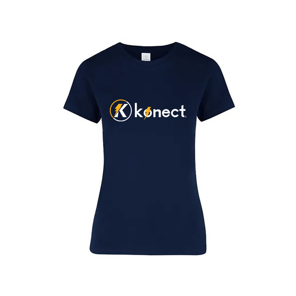 PLAYERA INSTITUCIONAL KONECT PIKXLM AZUL TALLA EXTRA GRANDE MUJER