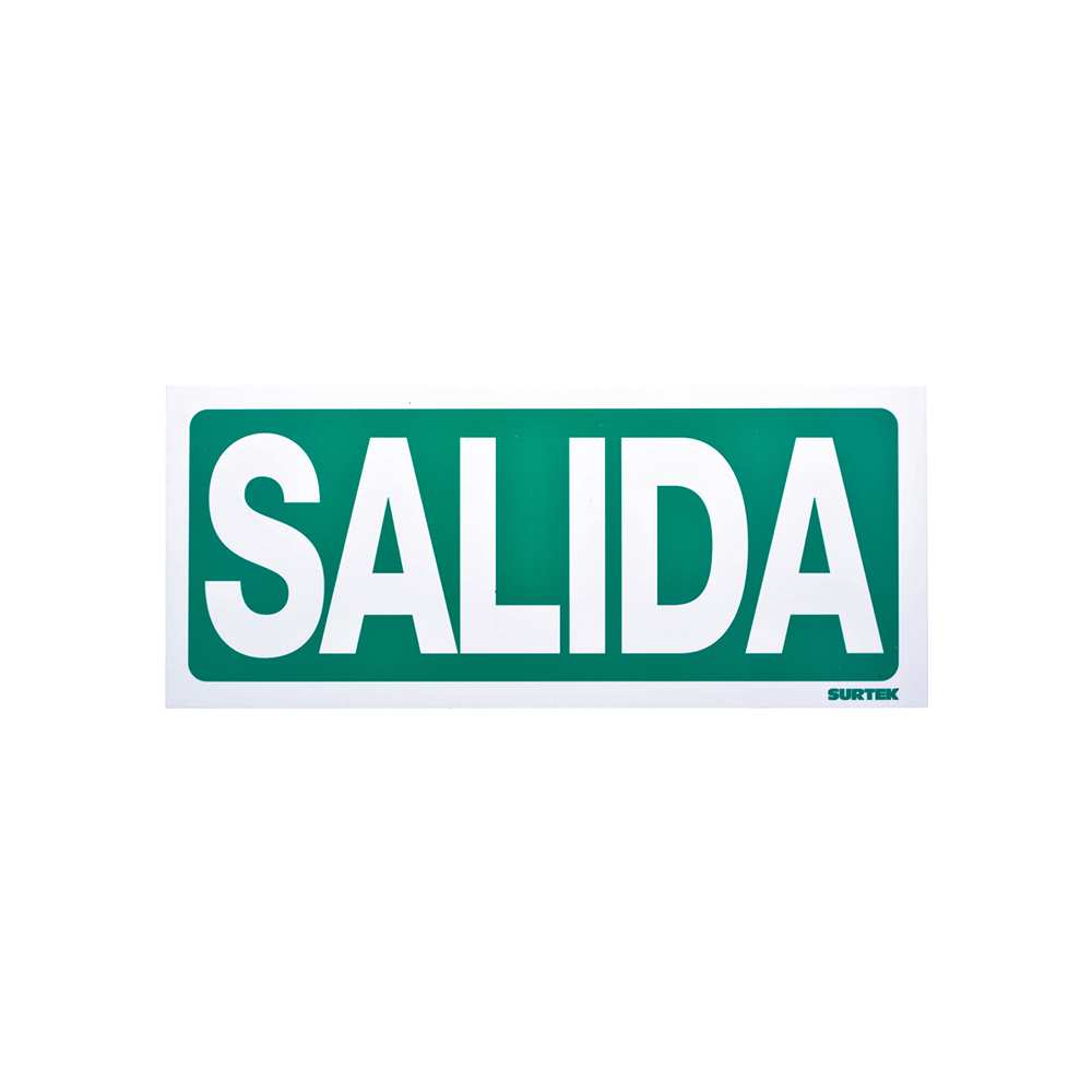 SEÑALAMIENTO SALIDA SURTEK SES2 36 X 15 CENTIMETROS