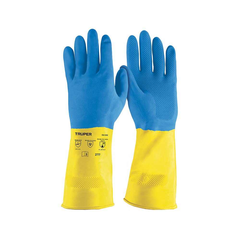 GUANTES DE LATEX TRUPER GU-332 TALLA MEDIANA PARA LIMPIEZA