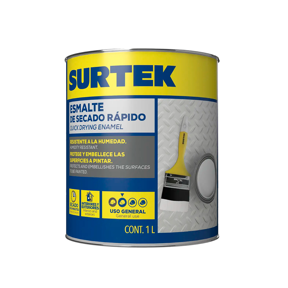 ESMALTE DE SECADO RÁPIDO SURTEK SP40262 AZUL BRILLANTE 1 LITRO