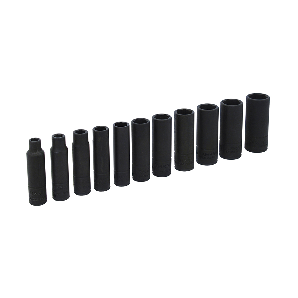 JUEGO DE 11 DADOS DE IMPACTO URREA 69212 LARGO MÉTRICOS 1/4''