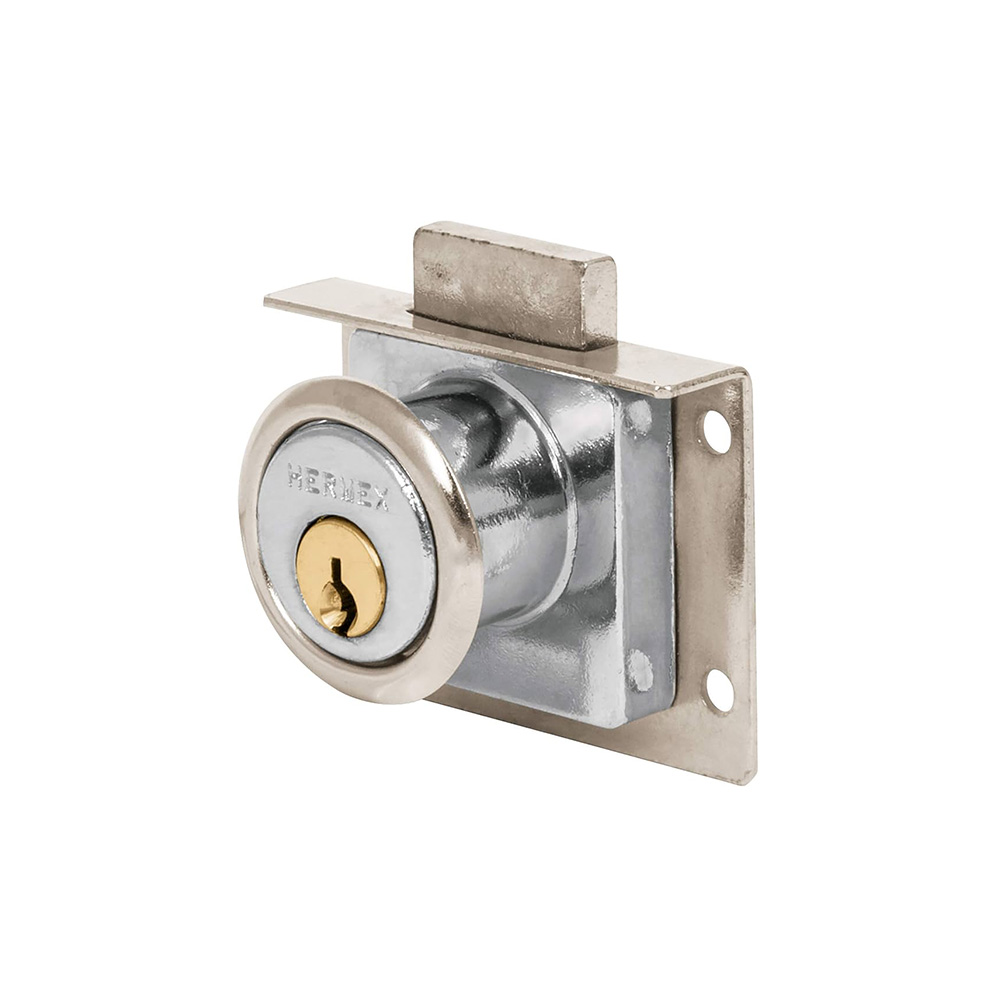 CERRADURA PARA MUEBLE ACCION VERTICAL TRUPER HERMEX CM-24C CROMO