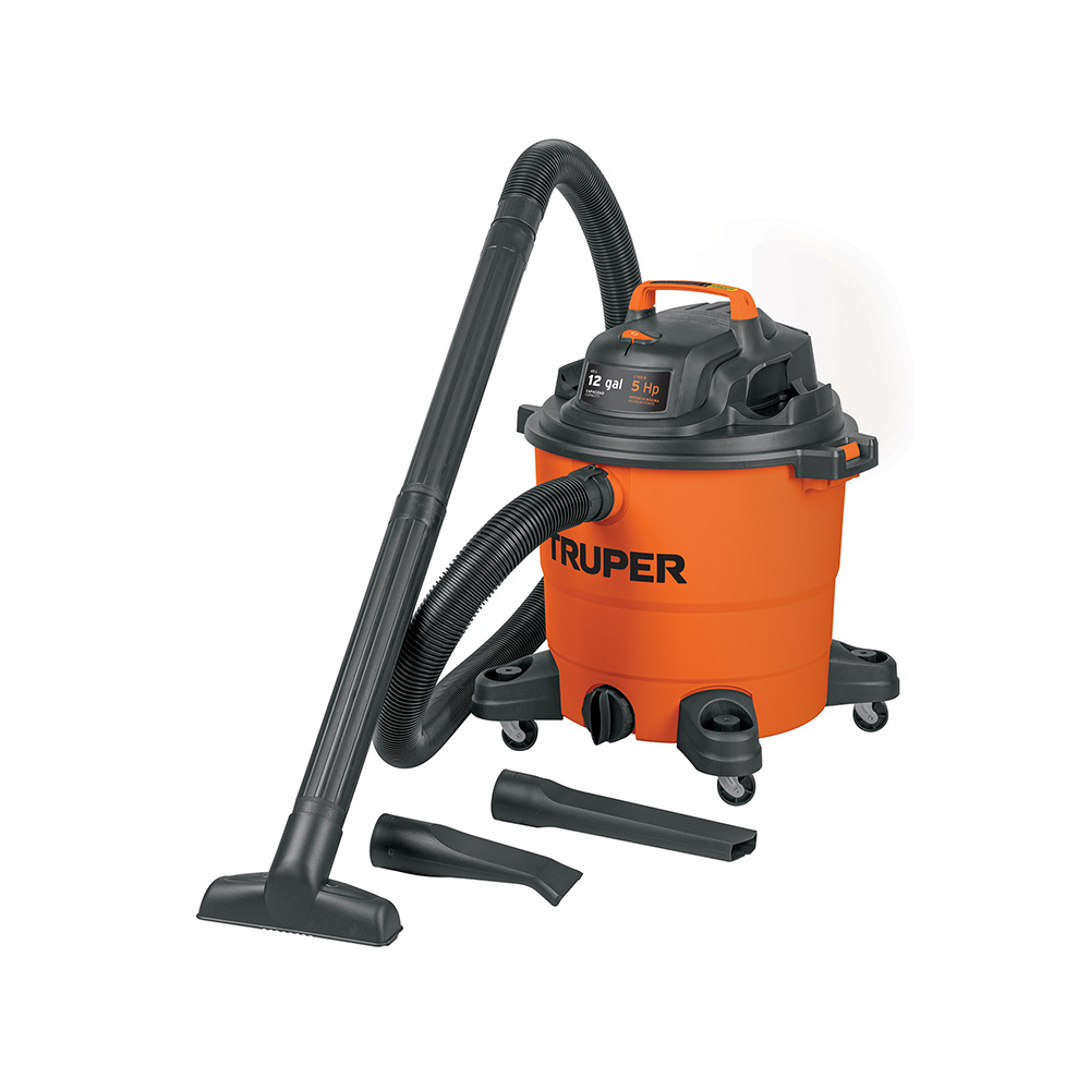 ASPIRADORA PLASTICA DE LIQUIDOS Y SOLIDOS TRUPER ASP-12 CAPACIDAD DE 45 L