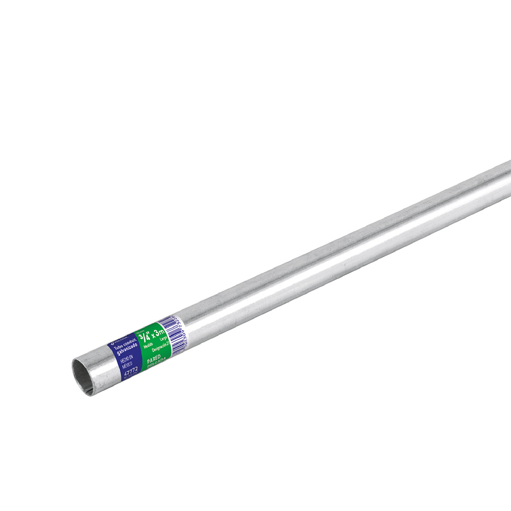TUBO CONDUIT GALVANIZADO VOLTECK TC-3/4-DV 3 METROS PARA PARED DELGADA
