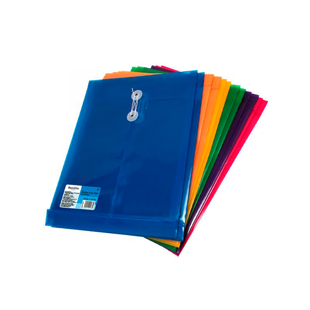 SOBRE PLASTICO VERTICAL BARRILITO 115A4V TAMAÑO CARTA