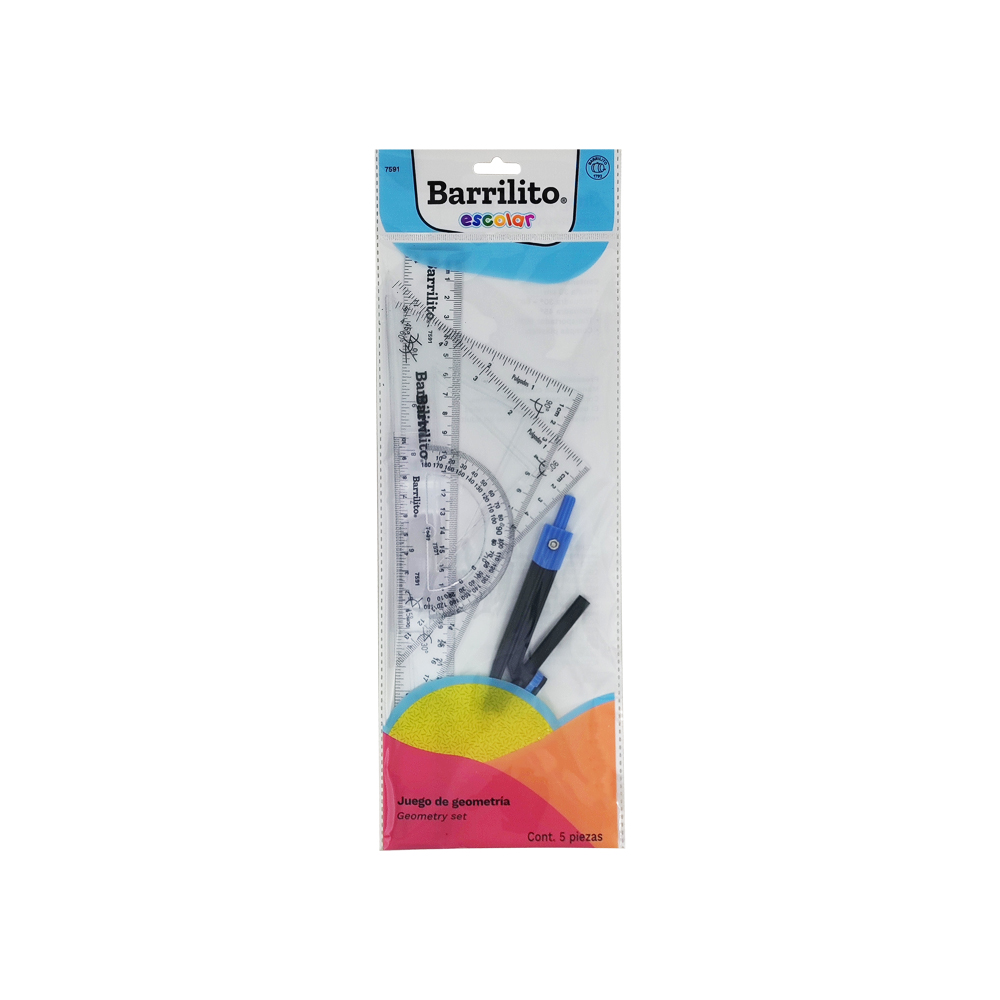 JUEGO DE GEOMETRIA BARRILITO 5 PIEZAS 7591