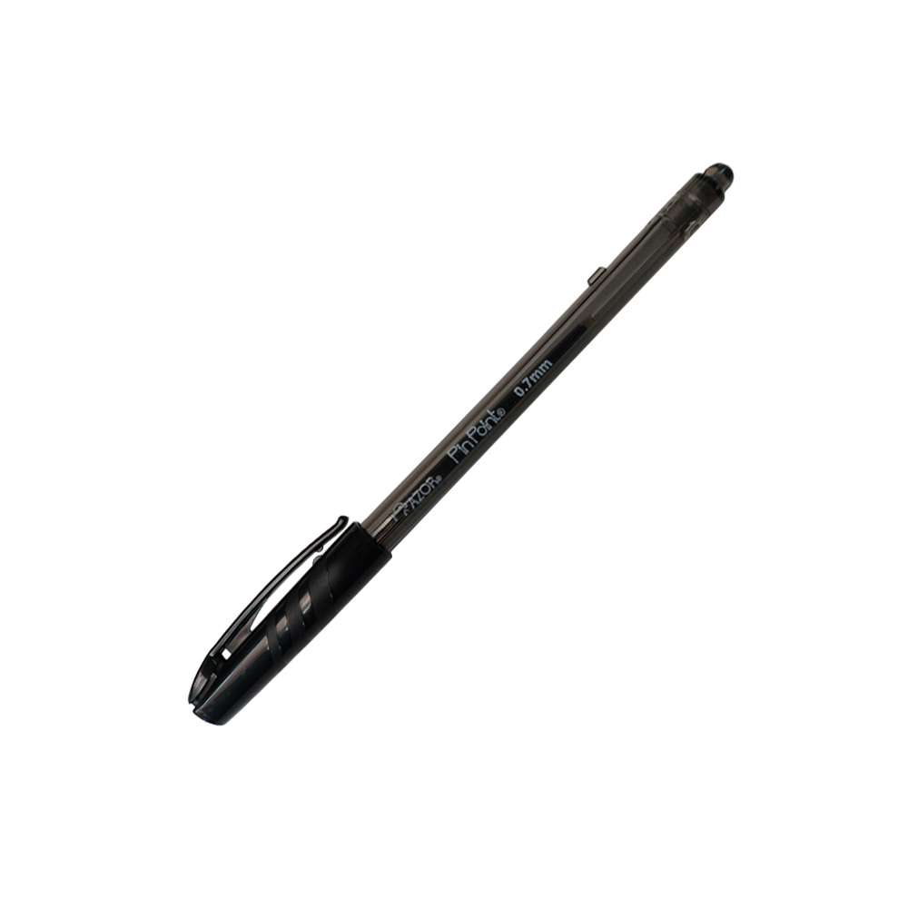 BOLIGRAFO AZOR PIN POINT 6810NE NEGRO TRANSPARENTE PUNTA FINA 0.7 MILIMETROS