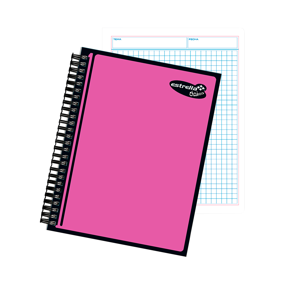 CUADERNO PROFESIONAL ESTRELLA UNICO 0716 CUADRO 5 MILIMETROS DOBLE ESPIRAL 100 HOJAS - Image 3