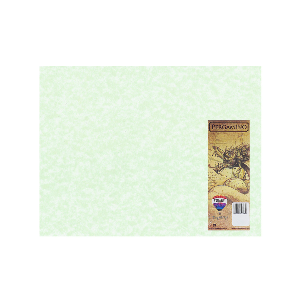 PLIEGO PERGAMINO EXTENDIDO DIEM VERDE0 50 CENTIMETROS X 65 CENTIMETROS PAQUETE CON 100 PIEZAS 90 GRA