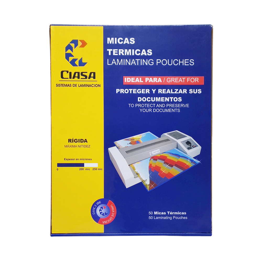 MICA TERMICA CIASA 2030 8 MILESIMAS DOBLE CARTA 50 PIEZAS