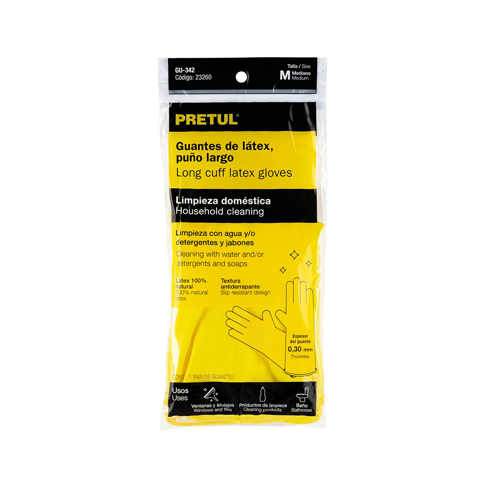 GUANTES DE LATEX TRUPER PRETUL GU-342 TALLA MEDIANA PARA LIMPIEZA - Image 2