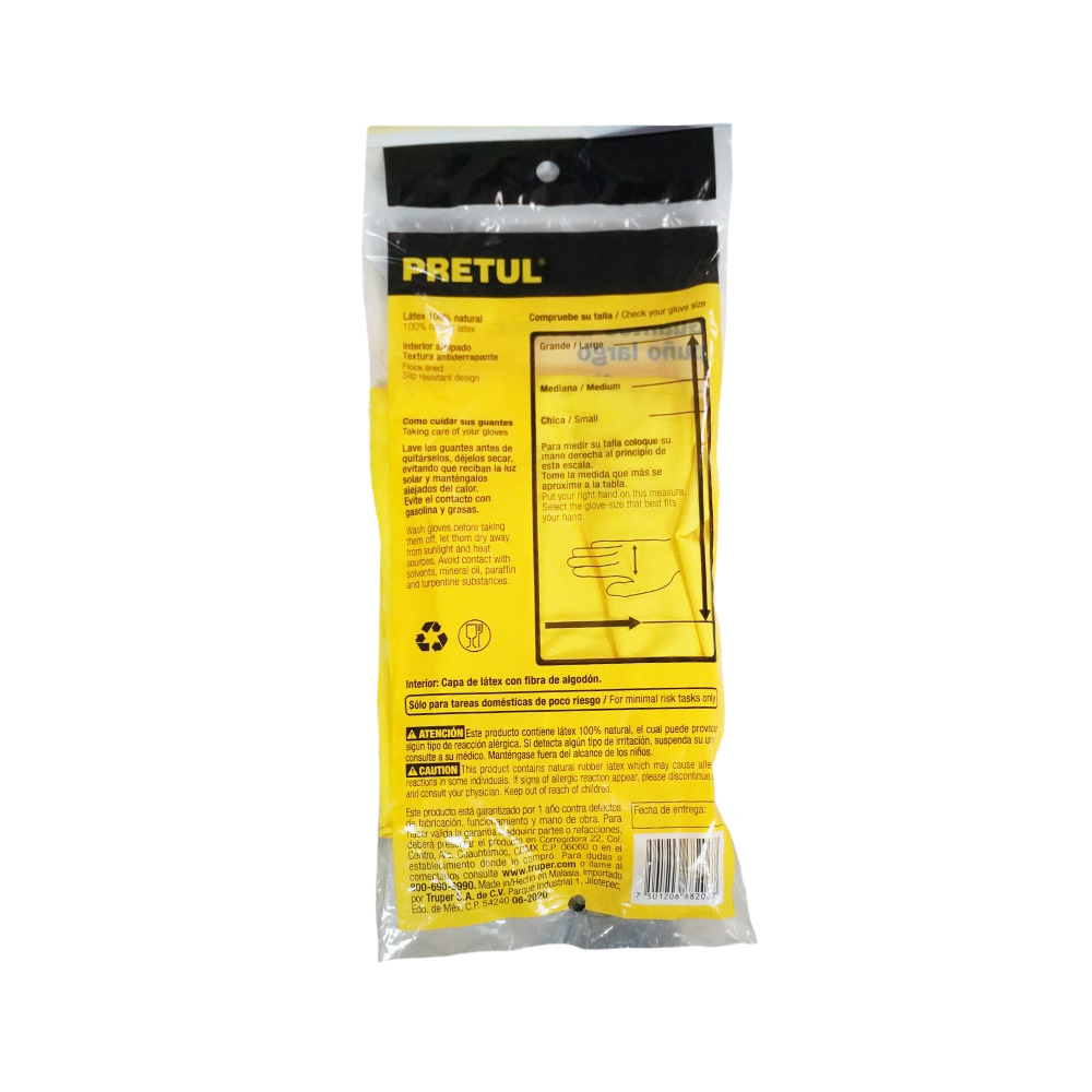 GUANTES DE LATEX TRUPER PRETUL GU-342 TALLA MEDIANA PARA LIMPIEZA - Image 3