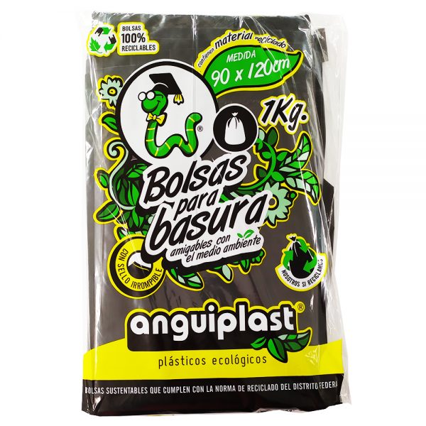 BOLSA PARA BASURA ANGUIPLAST 90 X 120 CENTIMETROS NEGRA PAQUETE CON 1 ...